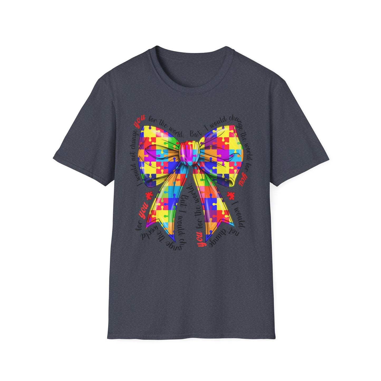 Colorful Bow Graphic Tee for All Celebrations, Unisex Graphic T-Shirt, Gift for Friends, Birthday Tee, Fun Party Shirt