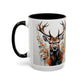 Deer Floral Accent Coffee Mug — Autumn Stag 11/15oz