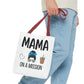Mama On A Mission Tote Bag – Cute Coffee Mom Graphic Tote