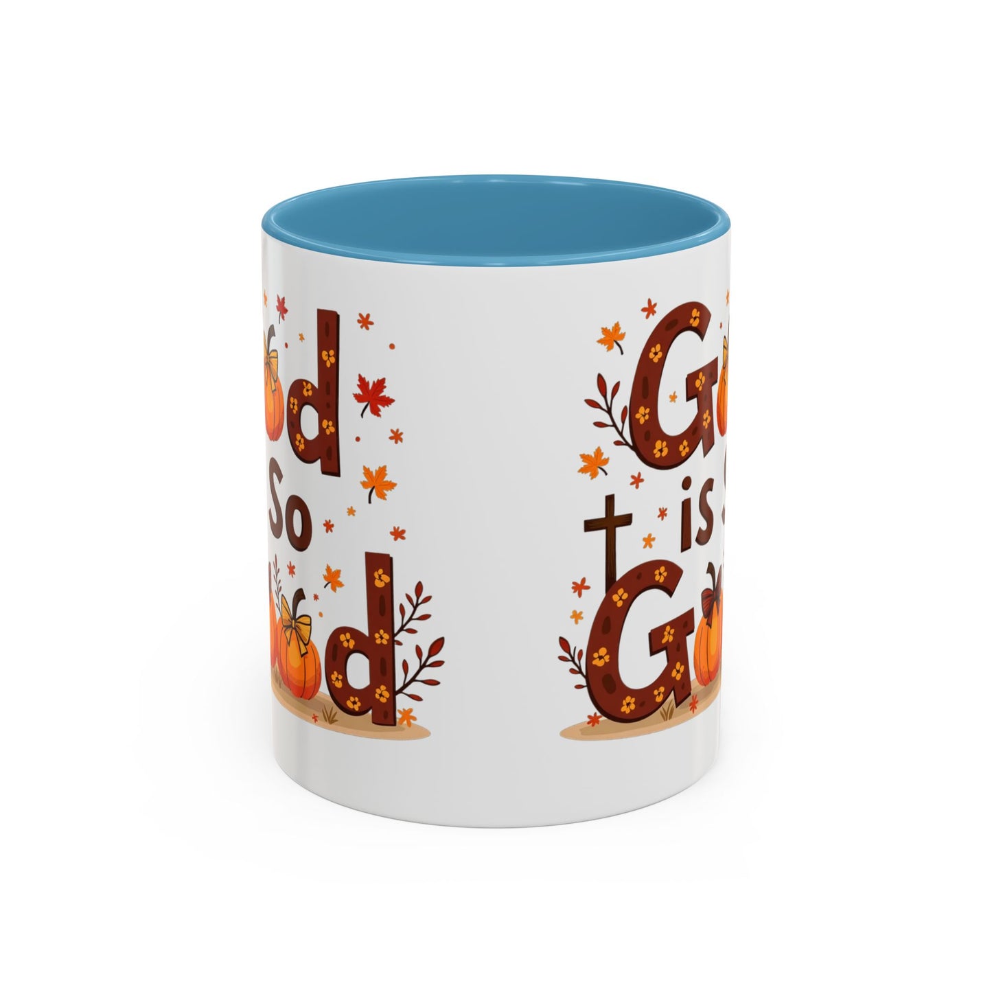 God Is So Good Fall Coffee Mug — Thanksgiving Pumpkin Accent Mug (11/15oz)