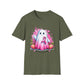 Cute Ghost Breast Cancer Awareness T-Shirt for October, Halloween Tee, Unisex Softstyle Shirt, Fall Fashion, Spooky Season