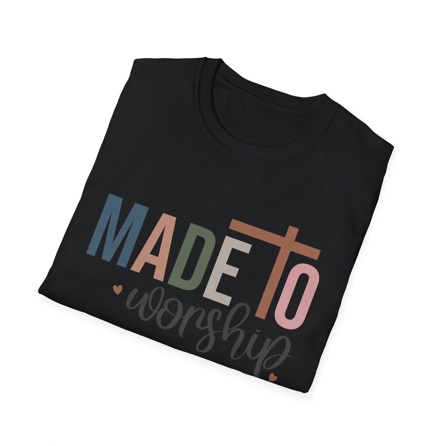 Unisex T-Shirt - Made to Worship, Christian Apparel, Faith-Based Wear, Inspirational Gift, Church Events, Everyday Comfort