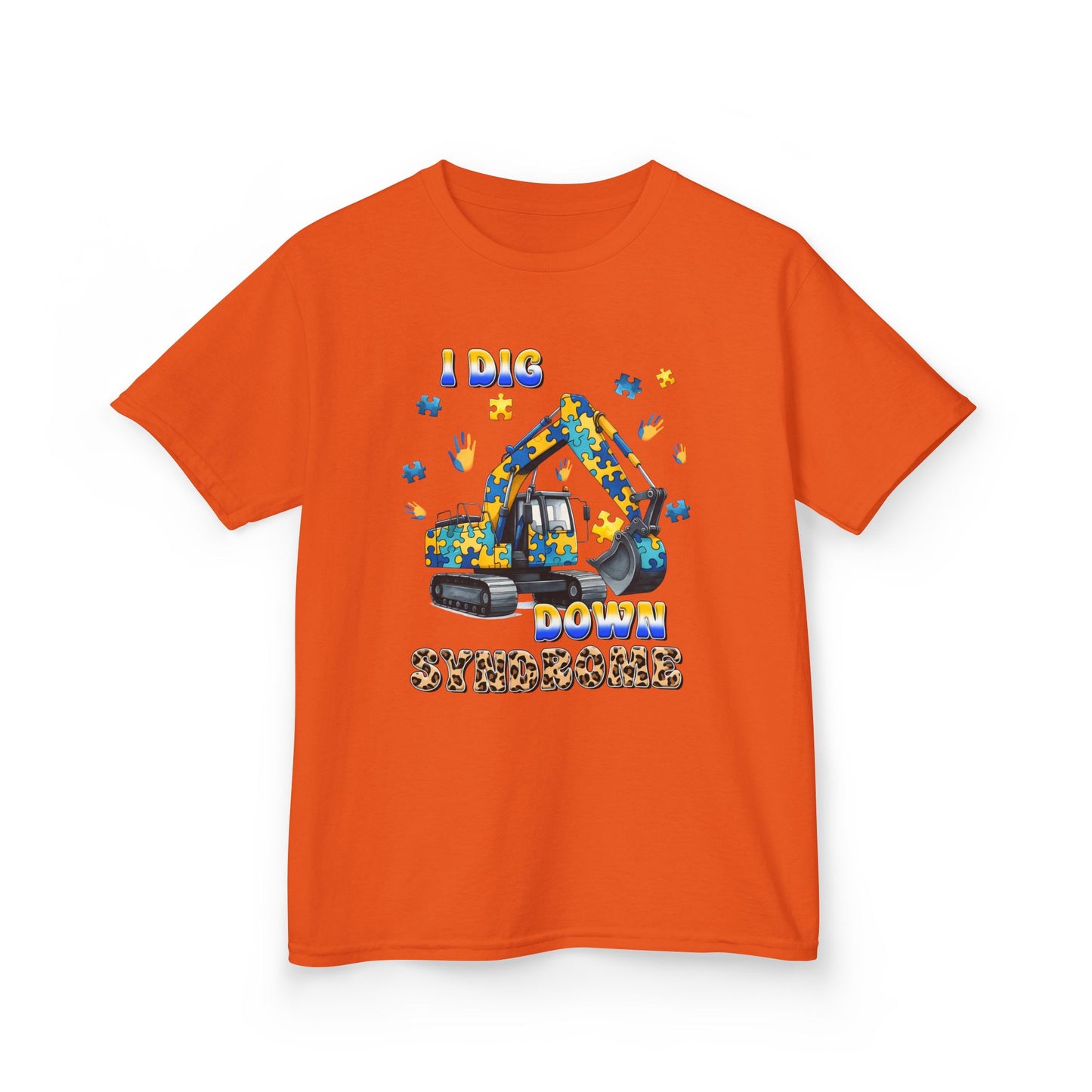 Kids Heavy Cotton™ Tee with Fun Construction Design, Children’s T-shirt, Playful Gift for Birthday, Casual Wear, Art Gift, Summer Outfit