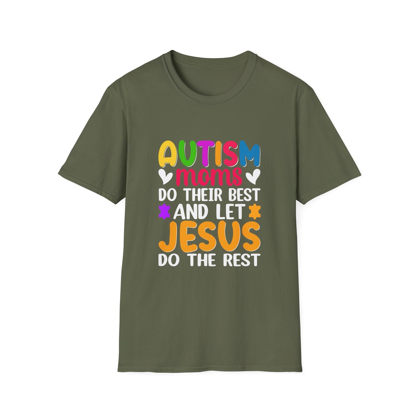 Autism Moms Softstyle T-Shirt, Unisex Tee for Mothers, Perfect for Autism Awareness Month, Gifts for Moms, Inspirational Apparel