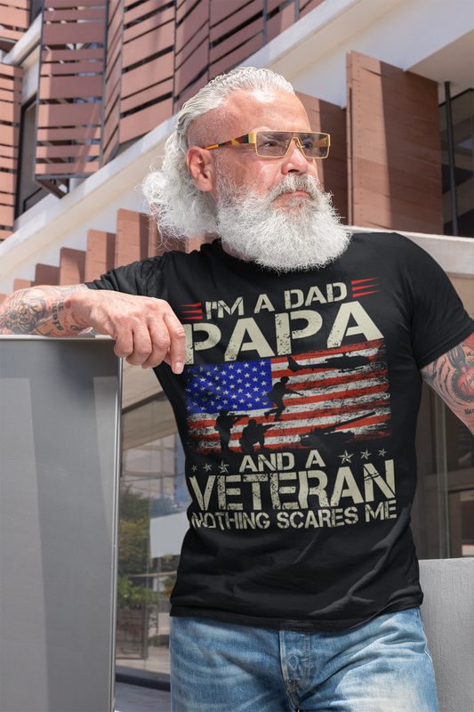 Veteran Dad T-Shirt, Patriotic Tee for Fathers, Gift for Veterans, 4th of July Shirt, Father's Day Gift