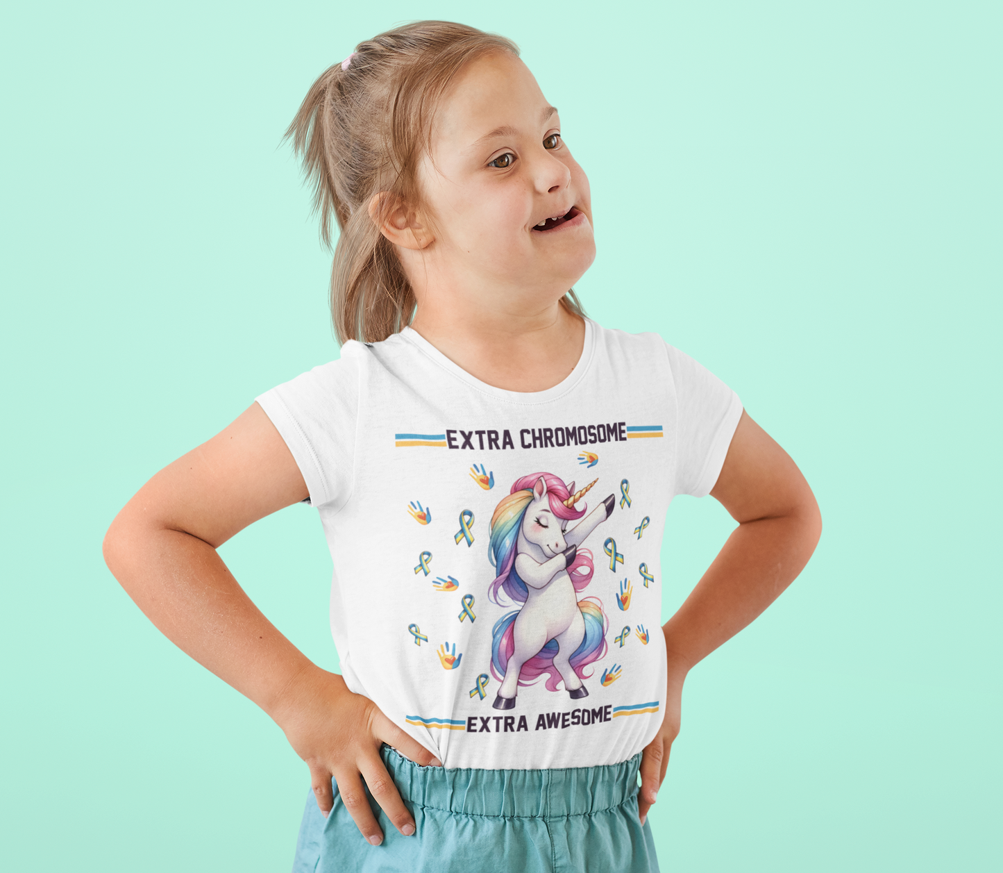 Unicorn Extra Awesome Kids Tee | Fun Gift for Kids, Birthday, Children’s Party, Unicorn Lovers, Rainbow Tee