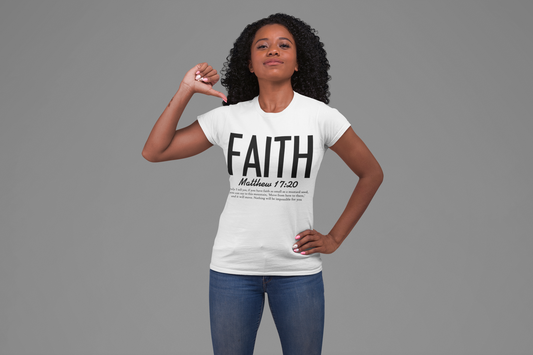 Faith Graphic T-Shirt, Inspirational Tee, Christian Apparel, Gift for Believers, Bible Verse Shirt, Religious Clothing