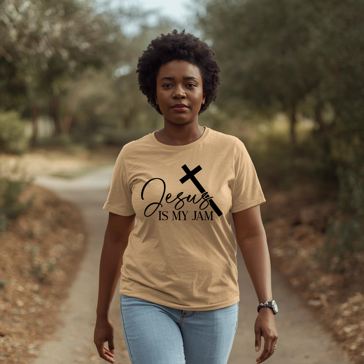 Jesus Is My Jam T-Shirt — Christian Faith Cross Tee