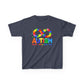 Colorful Autism Awareness Kids Tee, Bright Rainbow Tee, Support, Understand, Love, Gift for Autism Month, Kids Apparel