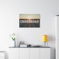 Crossroad Inspirational Canvas Print — “God Meets You at the Crossroad” Sunset Wall Art