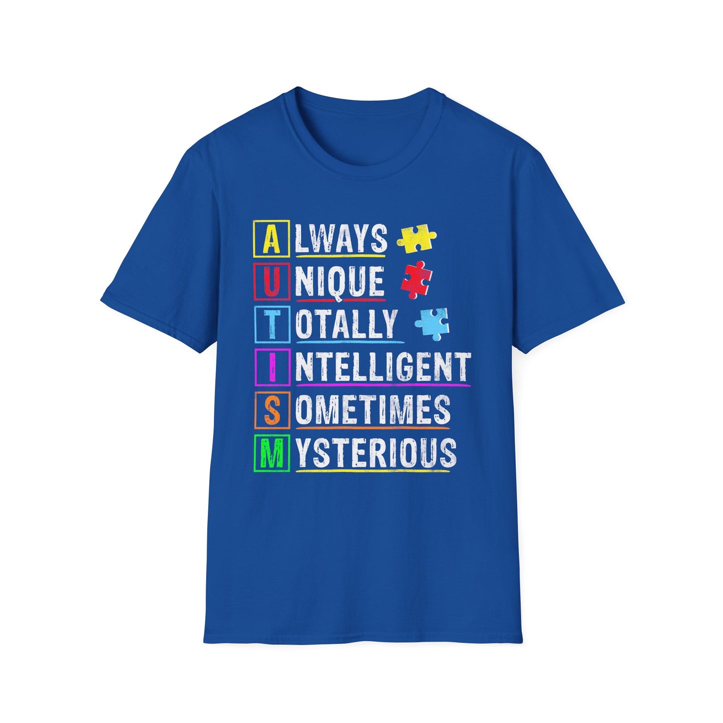 Unisex Autism Awareness T-Shirt, Softstyle Tee, Unique Gift for Awareness Events, Casual Wear, Comfortable Daily Shirt