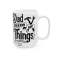 Dad Fixes Things Ceramic Mug — 'Dad Fixes Things' Tool Graphic Coffee Cup