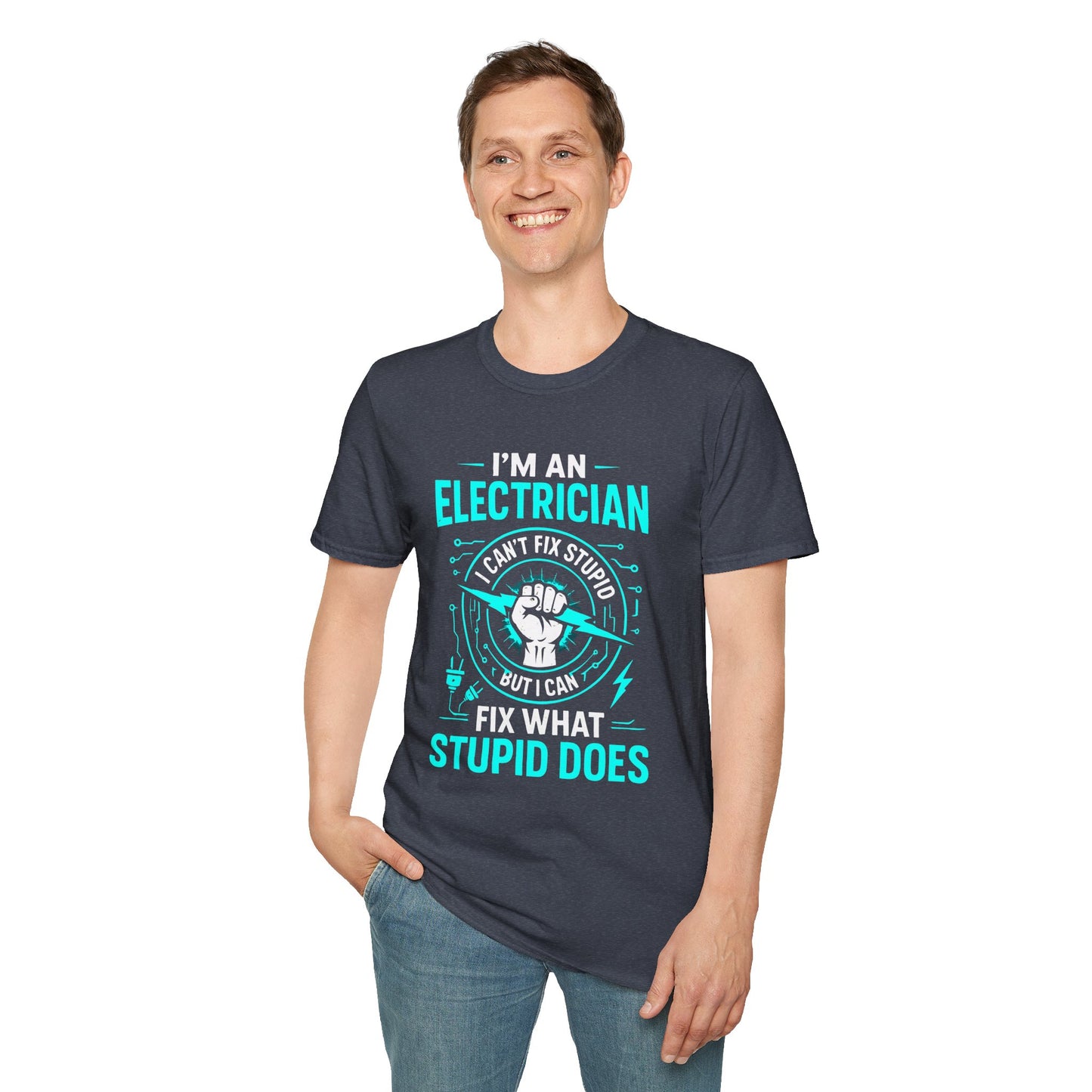 Electrician Humor T-Shirt | Funny Gift for Electricians, Unisex Softstyle Tee, Birthday Gift, Graduation, Work Apparel
