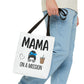 Mama On A Mission Tote Bag – Cute Coffee Mom Graphic Tote