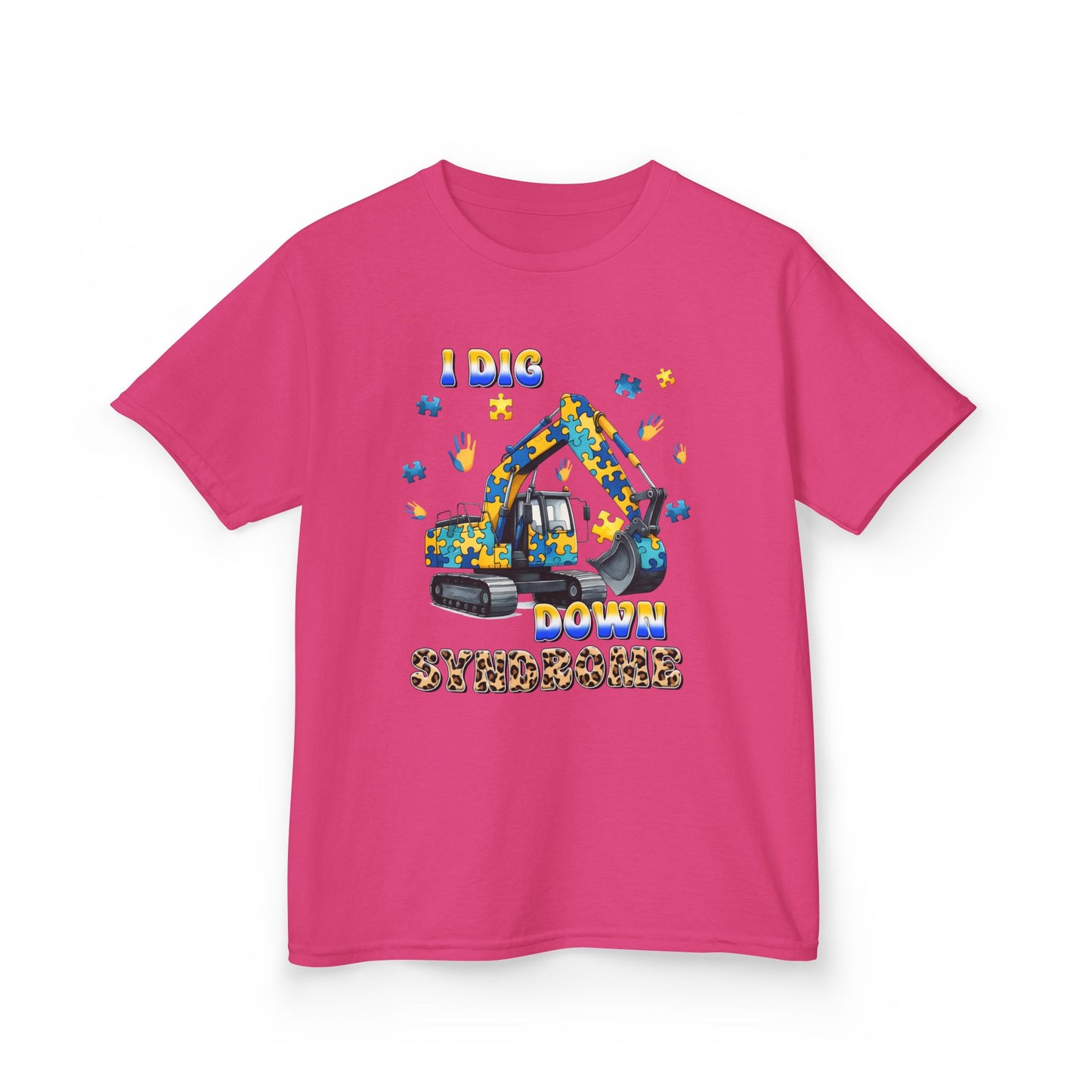 Kids Heavy Cotton™ Tee with Fun Construction Design, Children’s T-shirt, Playful Gift for Birthday, Casual Wear, Art Gift, Summer Outfit