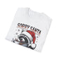 Sorry Santa I've Been Feral T-Shirt — Funny Raccoon Christmas Tee