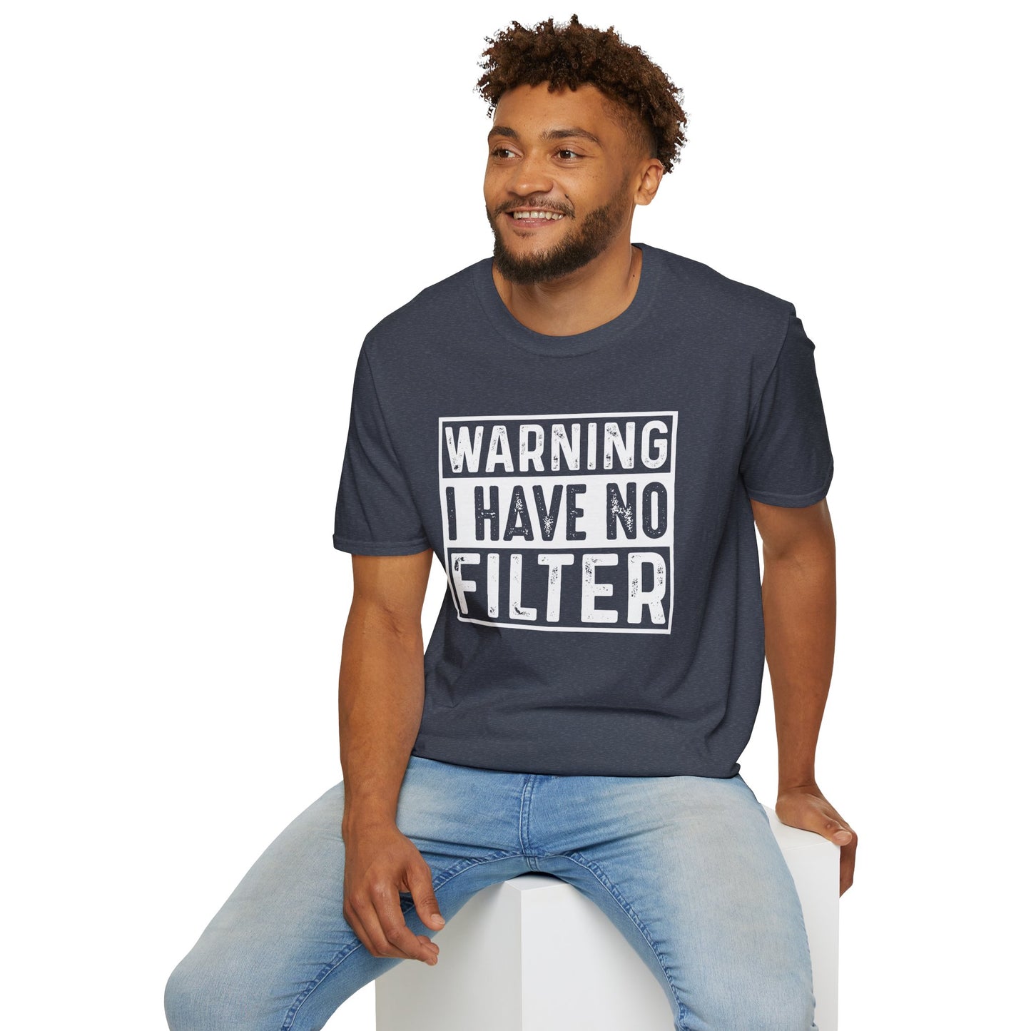 No Filter Warning T-Shirt - Unisex Softstyle Graphic Tee