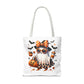 Whimsical Halloween Tote Bag, Spooky Ghost, Trick or Treat, Fall Accessories, Halloween Party Favor, Cute Autumn Decor