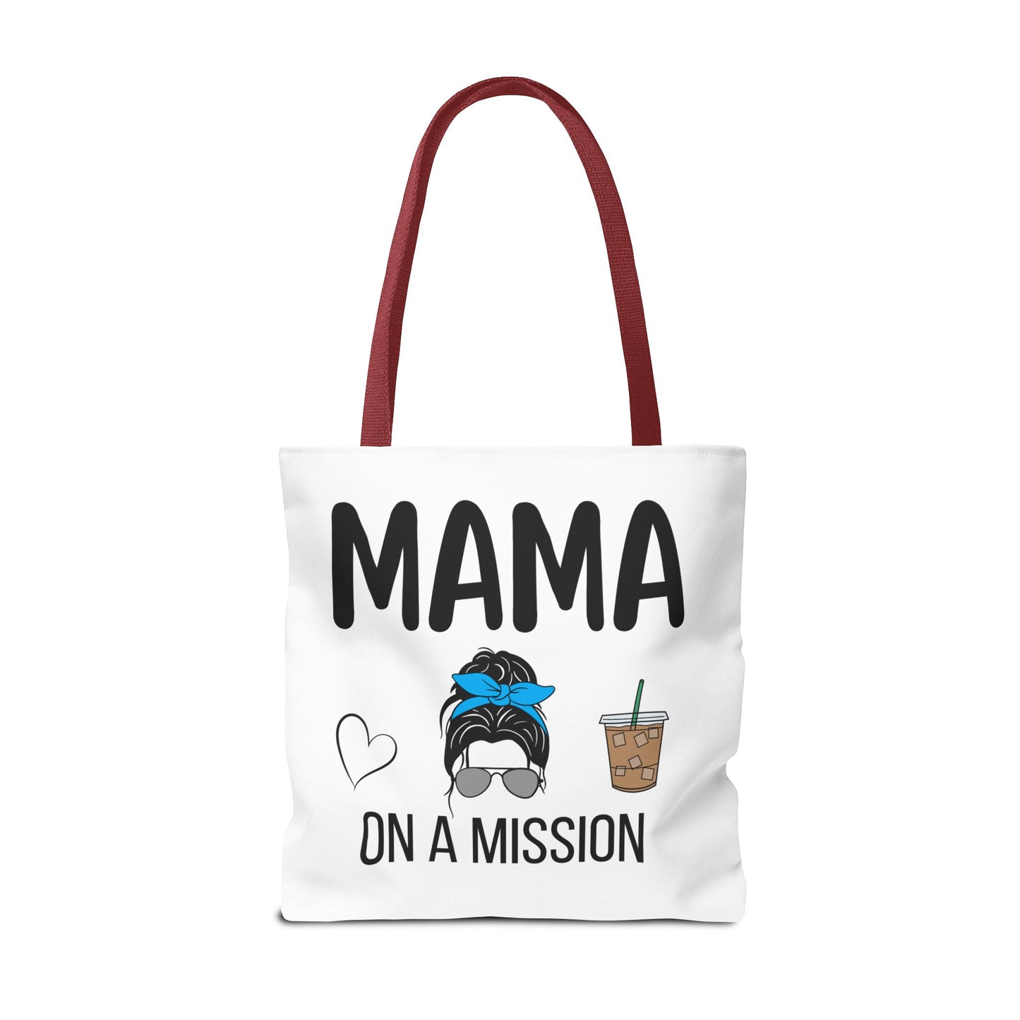 Mama On A Mission Tote Bag – Cute Coffee Mom Graphic Tote