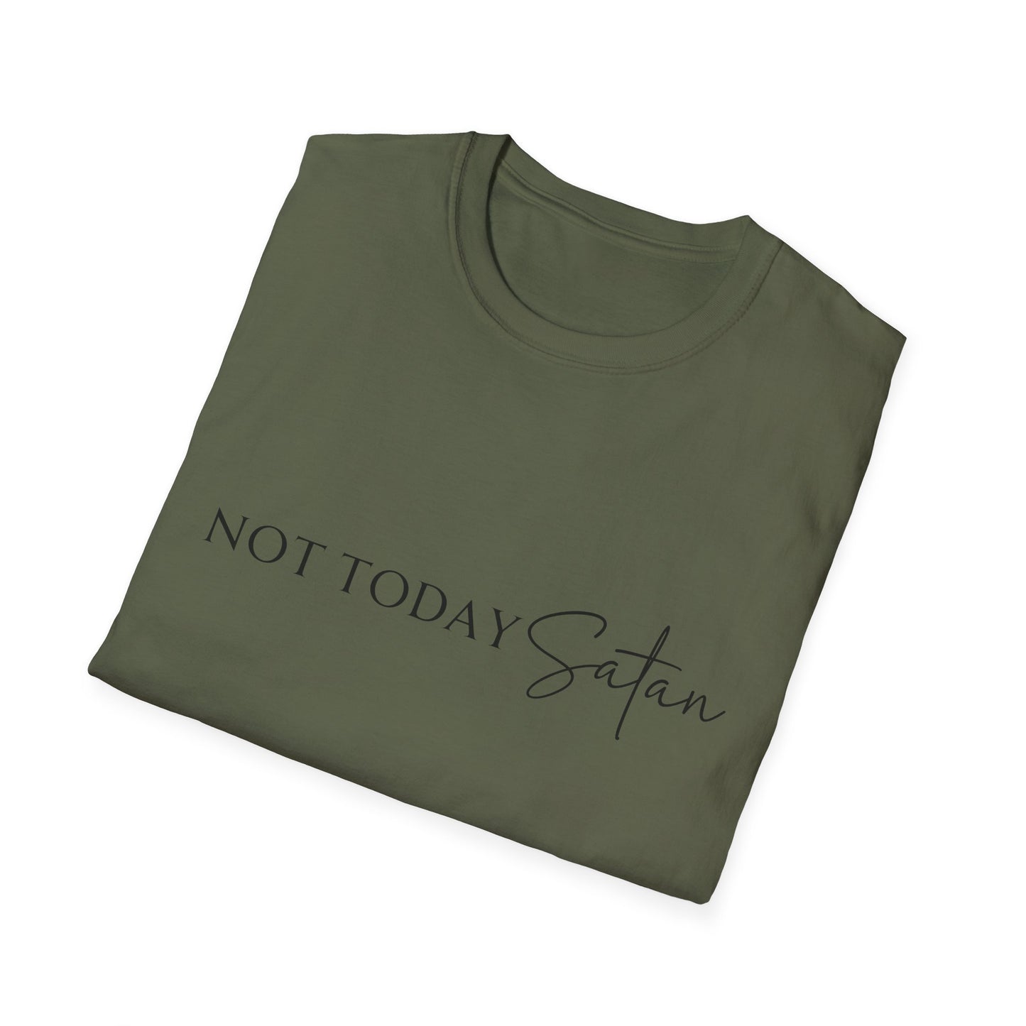 Not Today Satan Unisex Softstyle T-Shirt, Fun Casual Tee, Gift for Sarcastic Friends, Everyday Wear, Trendy Statement Shirt
