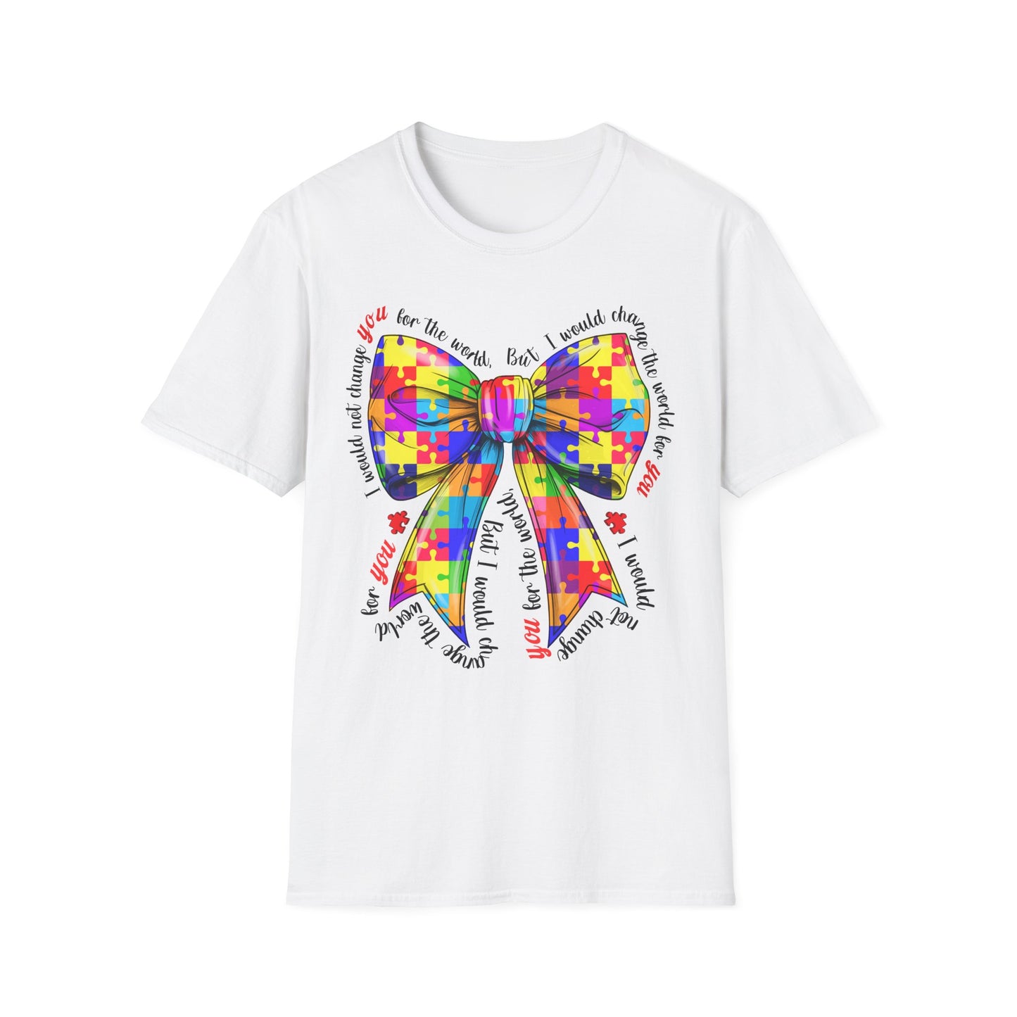 Colorful Bow Graphic Tee for All Celebrations, Unisex Graphic T-Shirt, Gift for Friends, Birthday Tee, Fun Party Shirt