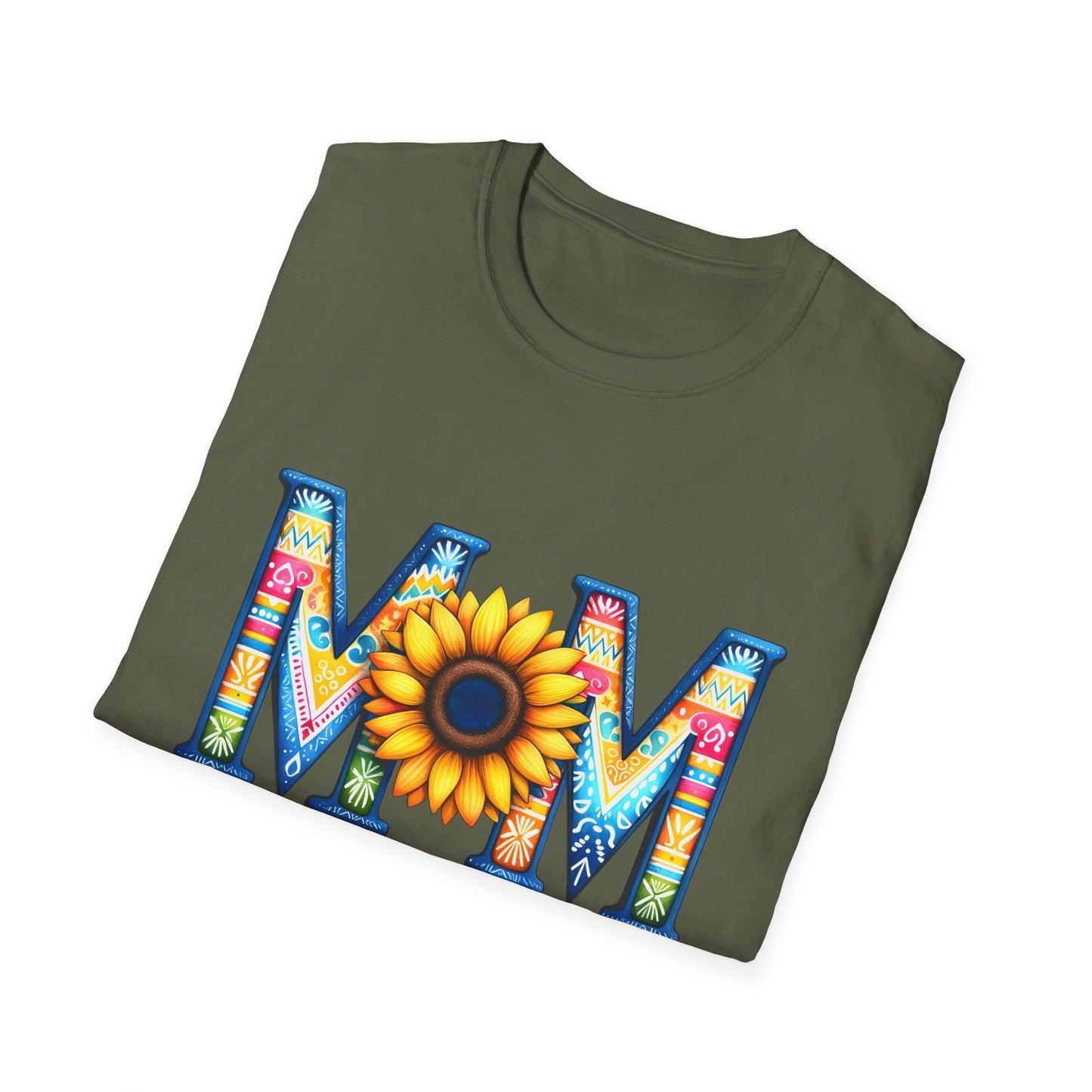 Colorful Mom Sunflower T-Shirt - Perfect Gift for Mother's Day, Birthday, Family Gatherings, Stylish Summer Wear