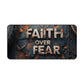 Faith Over Fear Desk Mat — Inspirational Christian Gaming Mouse Pad
