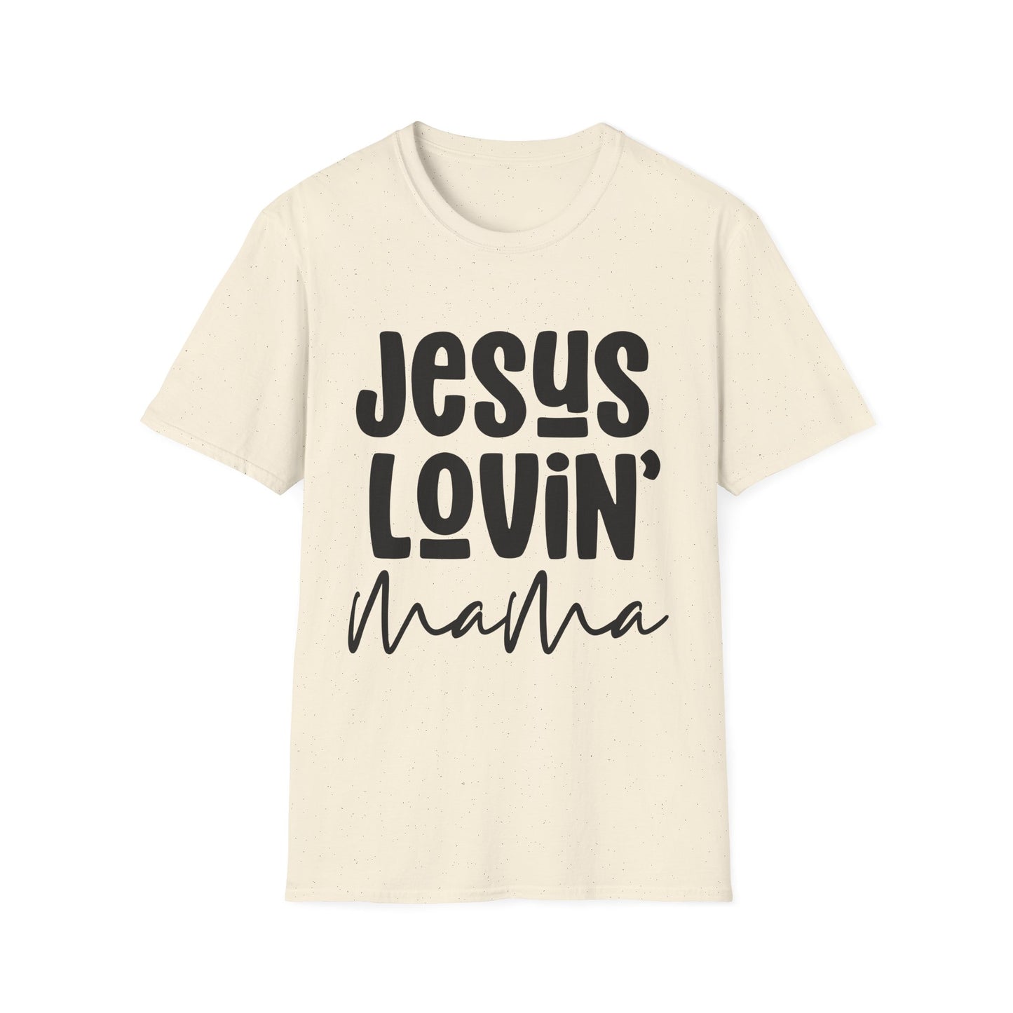 Jesus Lovin' Mama Unisex Softstyle T-Shirt | Mother's Day Gift, Christian Tee, Casual Wear, Faith-Based Fashion, Family Reunion Shirt