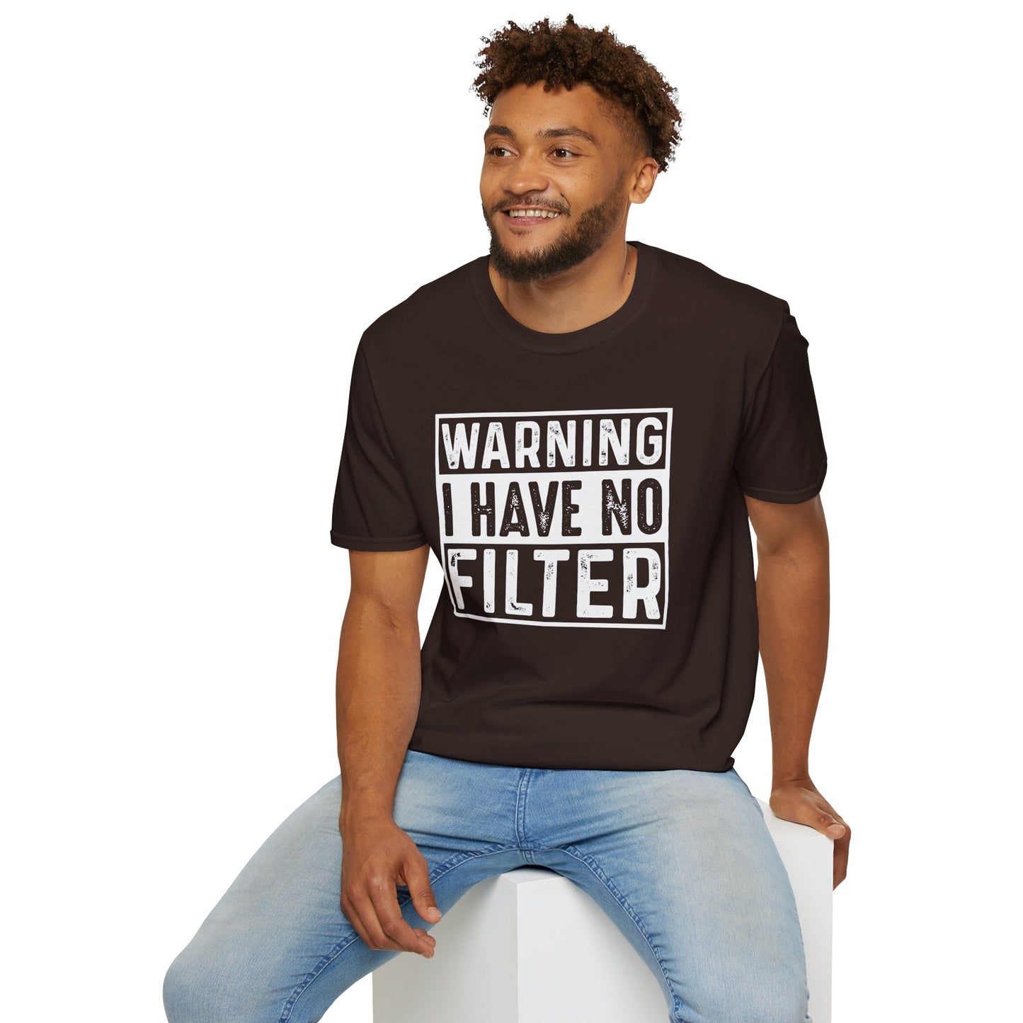 No Filter Warning T-Shirt - Unisex Softstyle Graphic Tee