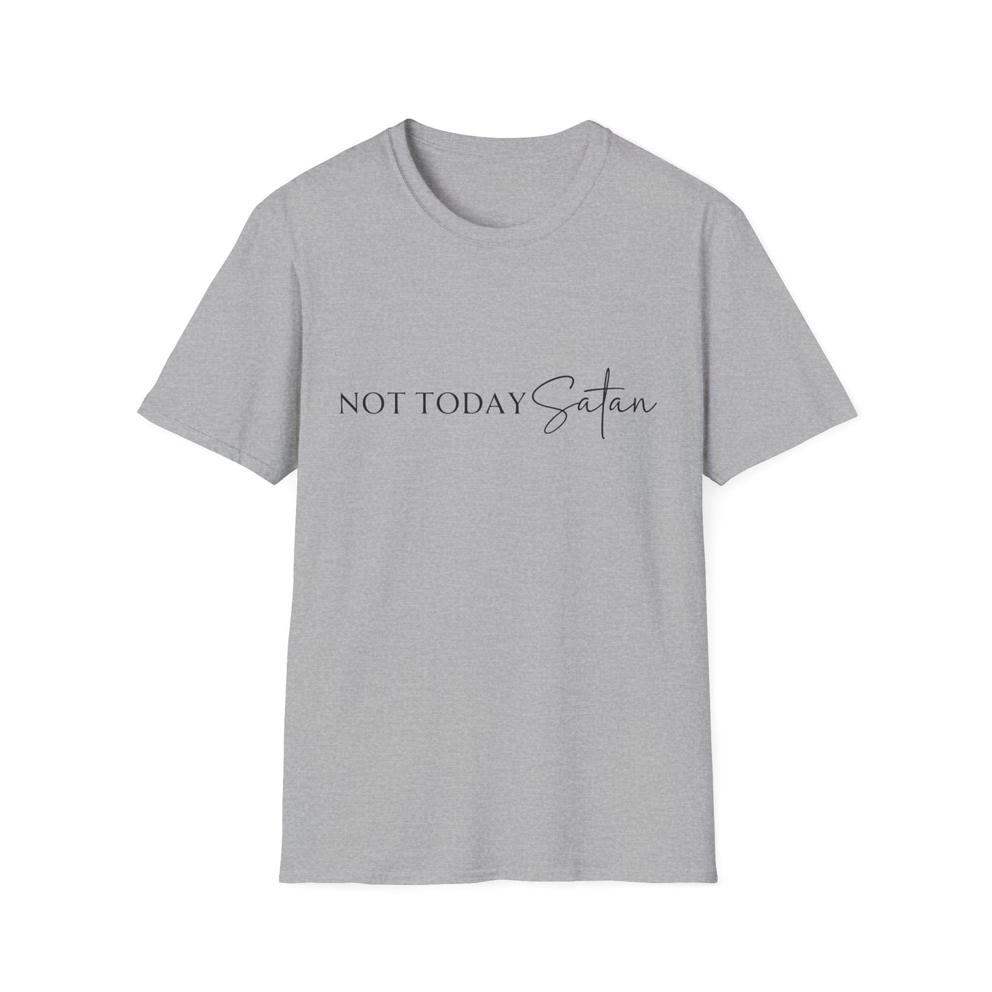 Not Today Satan Unisex Softstyle T-Shirt, Fun Casual Tee, Gift for Sarcastic Friends, Everyday Wear, Trendy Statement Shirt
