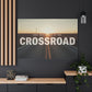 Crossroad Inspirational Canvas Print — “God Meets You at the Crossroad” Sunset Wall Art