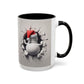 Santa Snowman Breaking Wall Coffee Mug