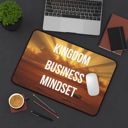 Kingdom Business Mindset Desk Mat — Inspirational Office Mousepad