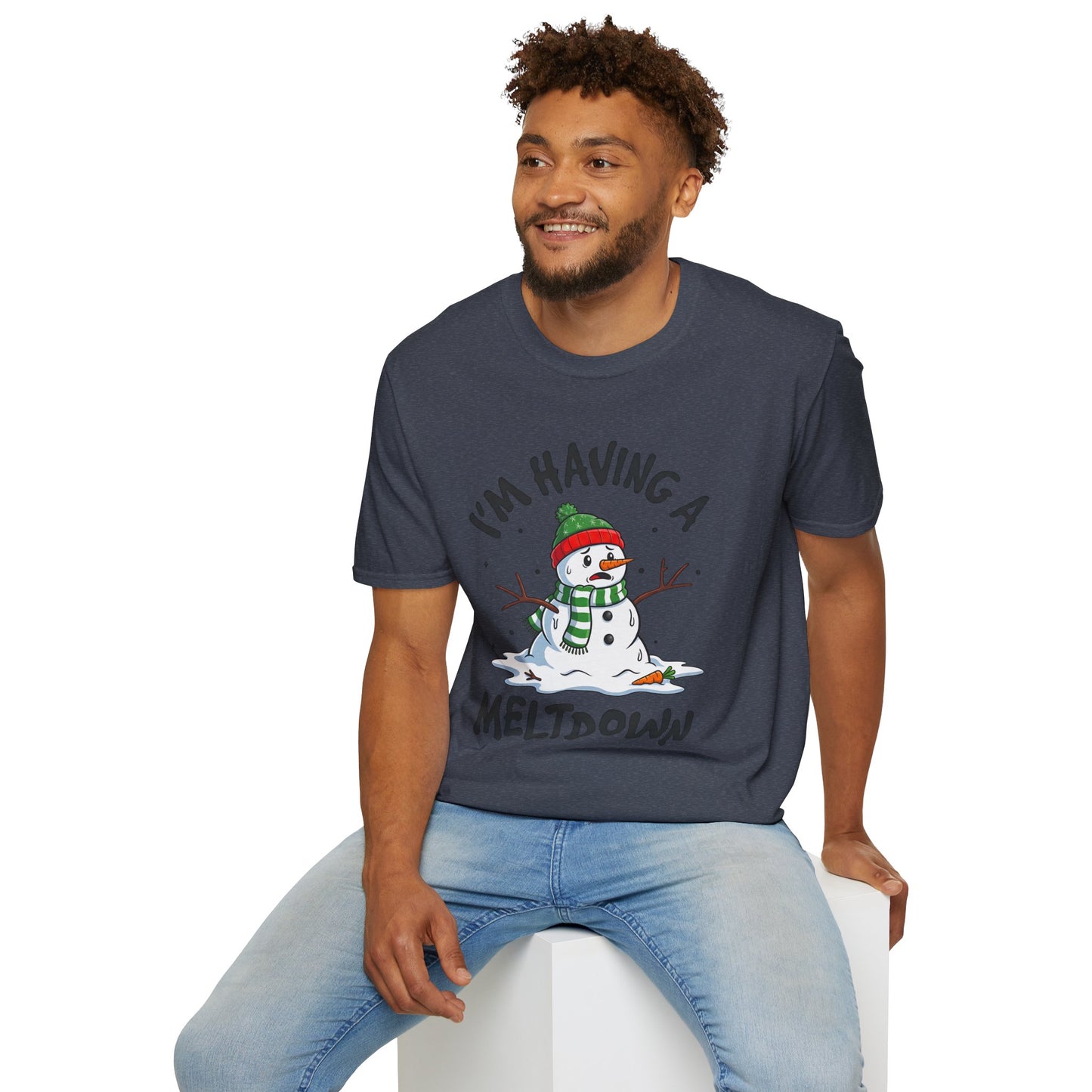 Funny Holiday Snowman T-Shirt - "I'm Having a Meltdown"