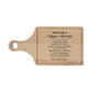 Engraved 'Recipe for a Happy Marriage' Wooden Cutting Board