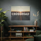 Crossroad Inspirational Canvas Print — “God Meets You at the Crossroad” Sunset Wall Art