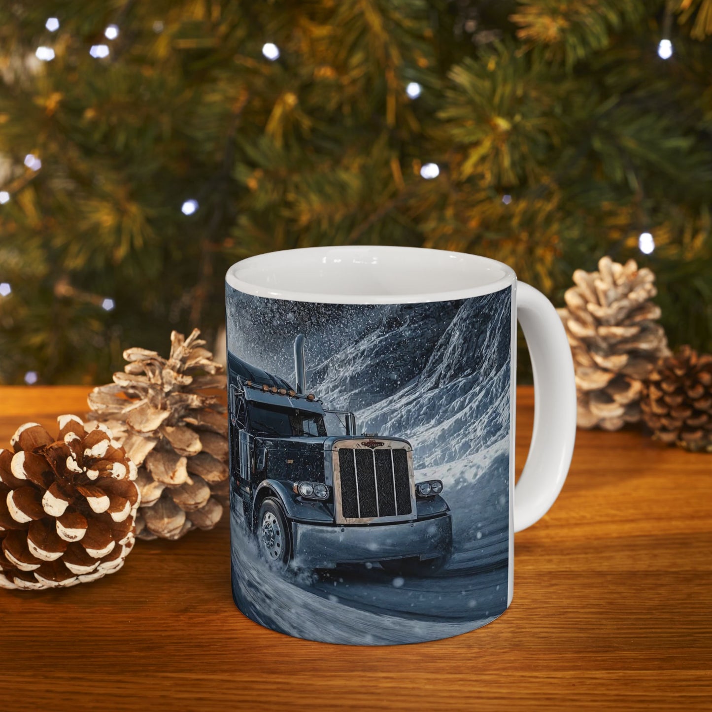 Winter Trucking Ceramic Mug