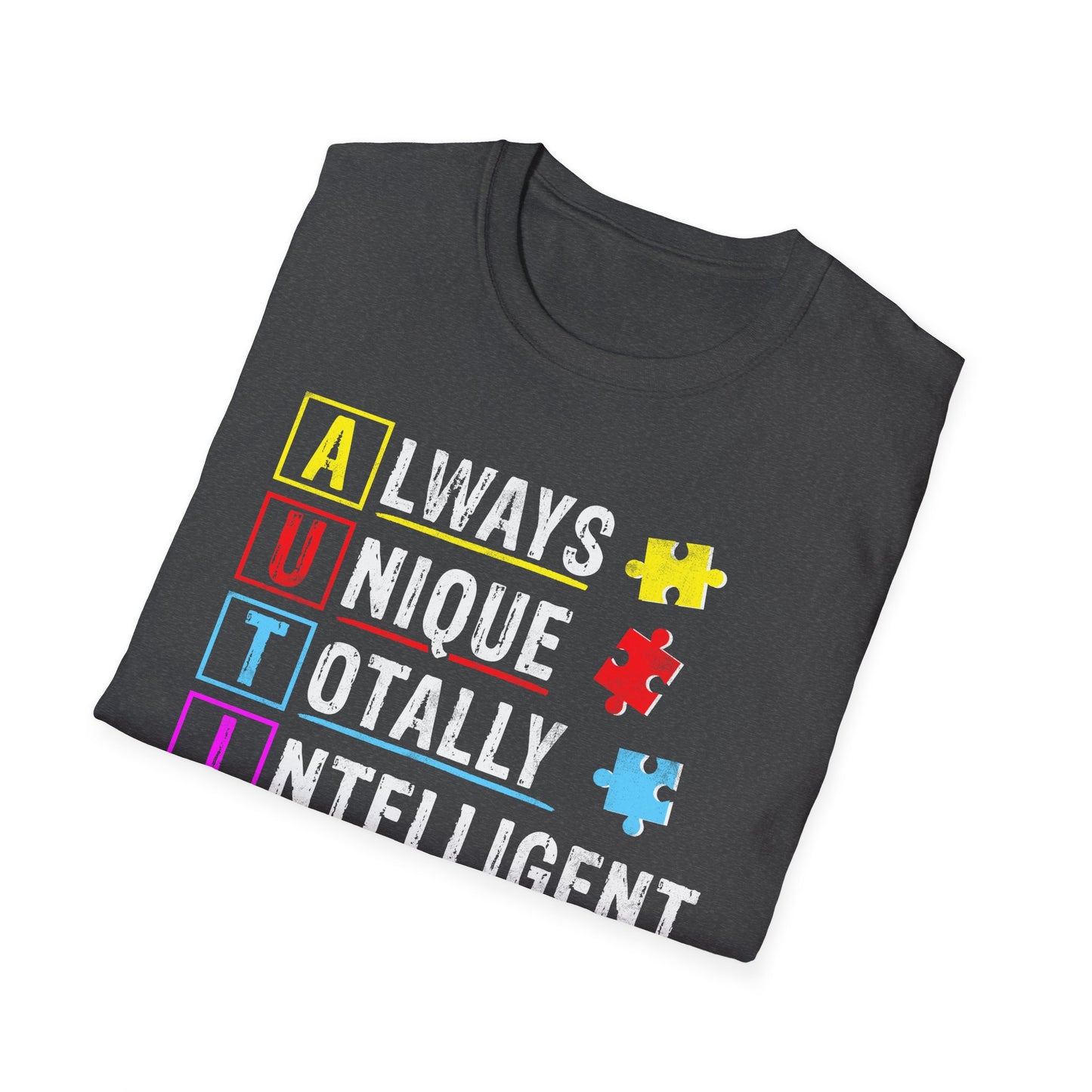 Unisex Autism Awareness T-Shirt, Softstyle Tee, Unique Gift for Awareness Events, Casual Wear, Comfortable Daily Shirt