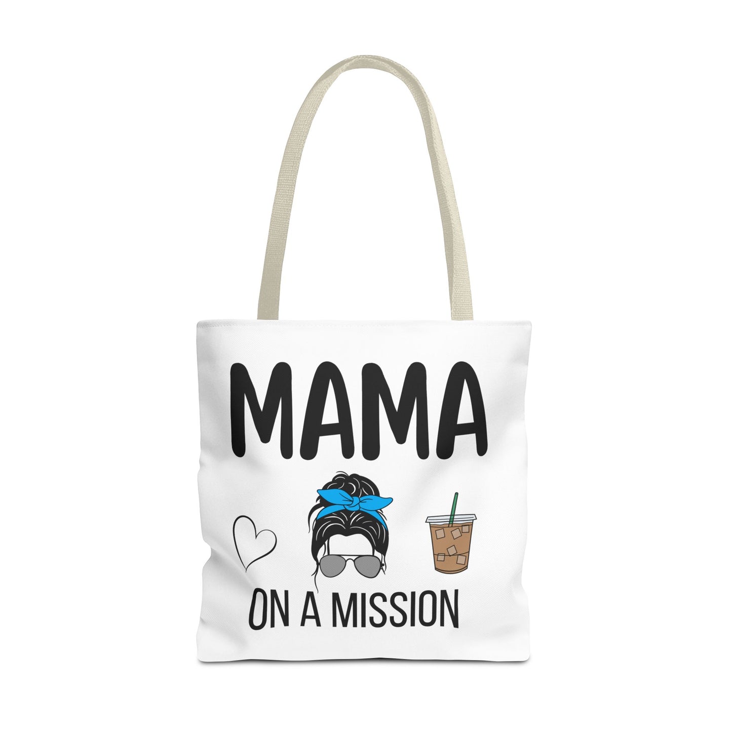 Mama On A Mission Tote Bag – Cute Coffee Mom Graphic Tote