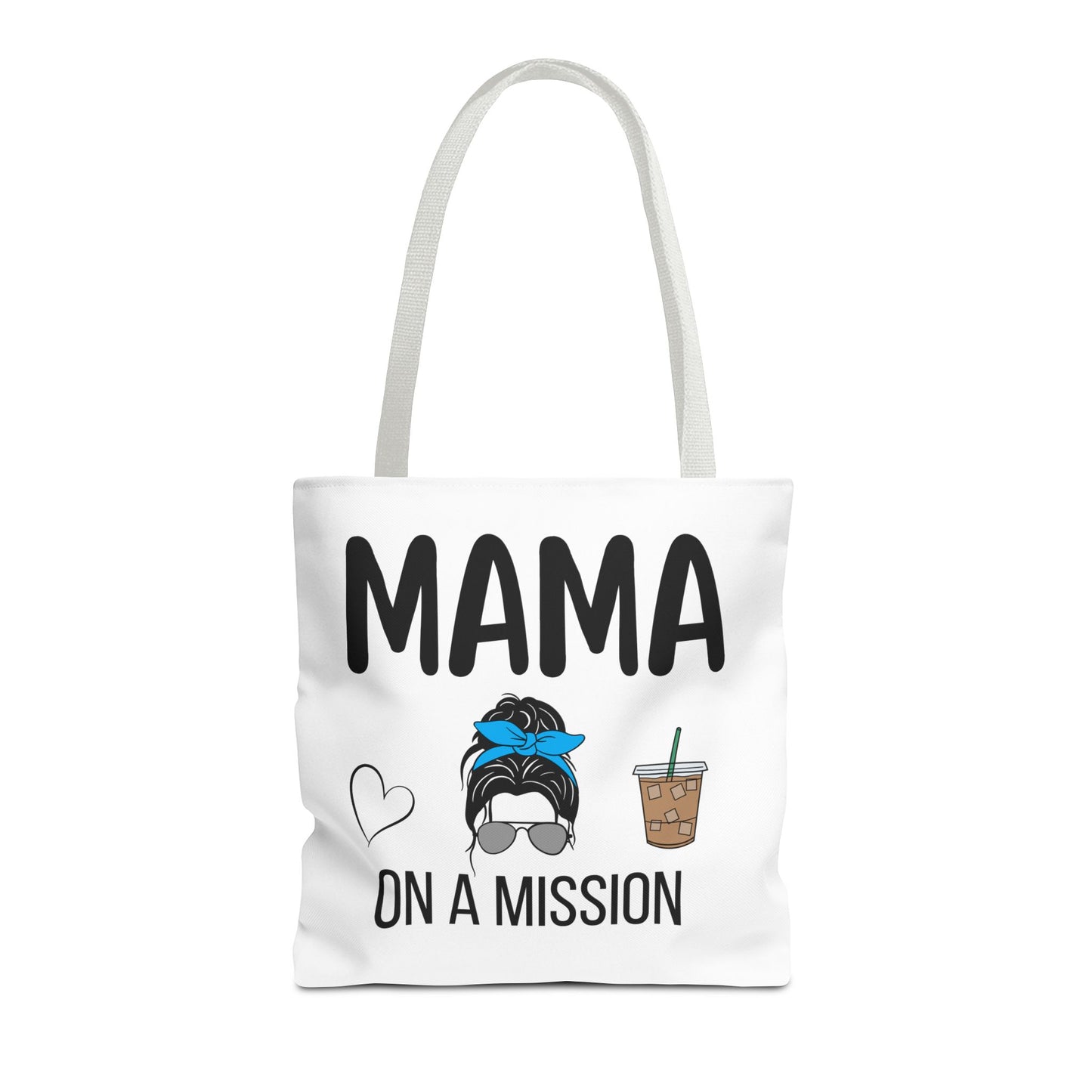 Mama On A Mission Tote Bag – Cute Coffee Mom Graphic Tote