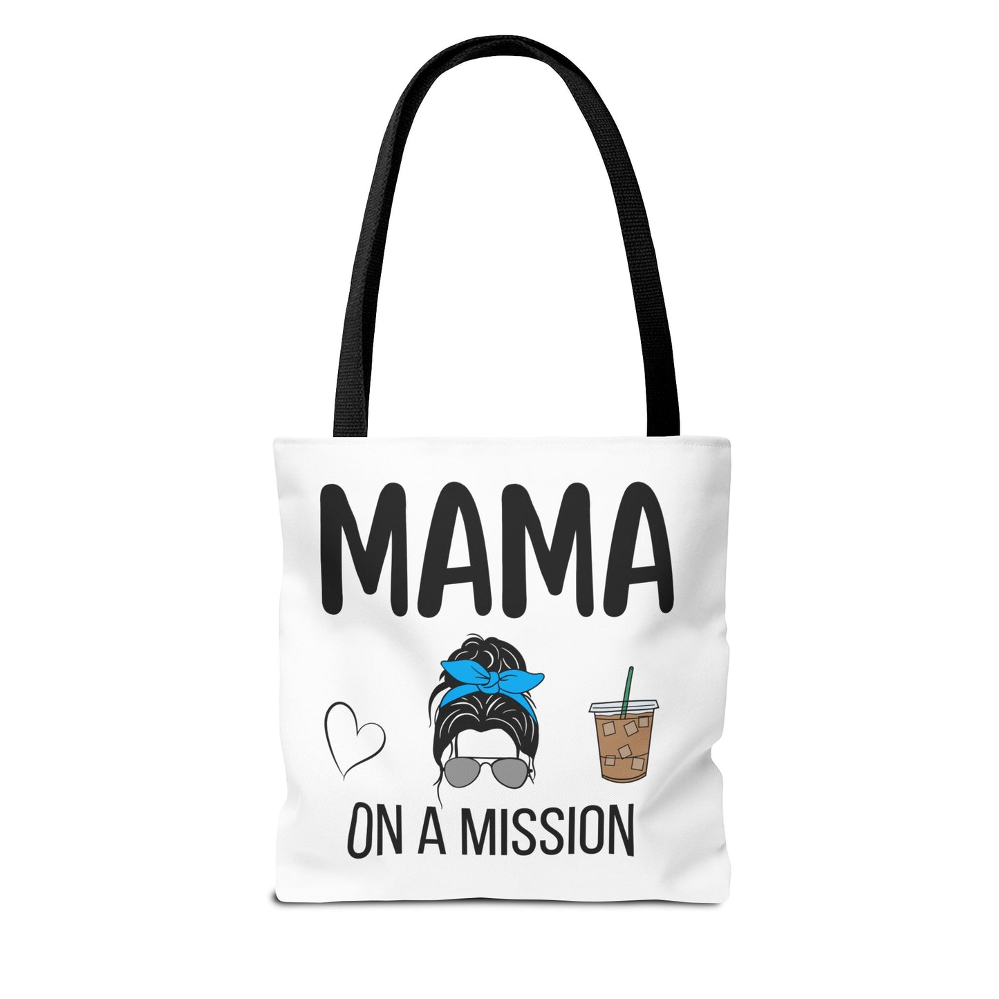 Mama On A Mission Tote Bag – Cute Coffee Mom Graphic Tote