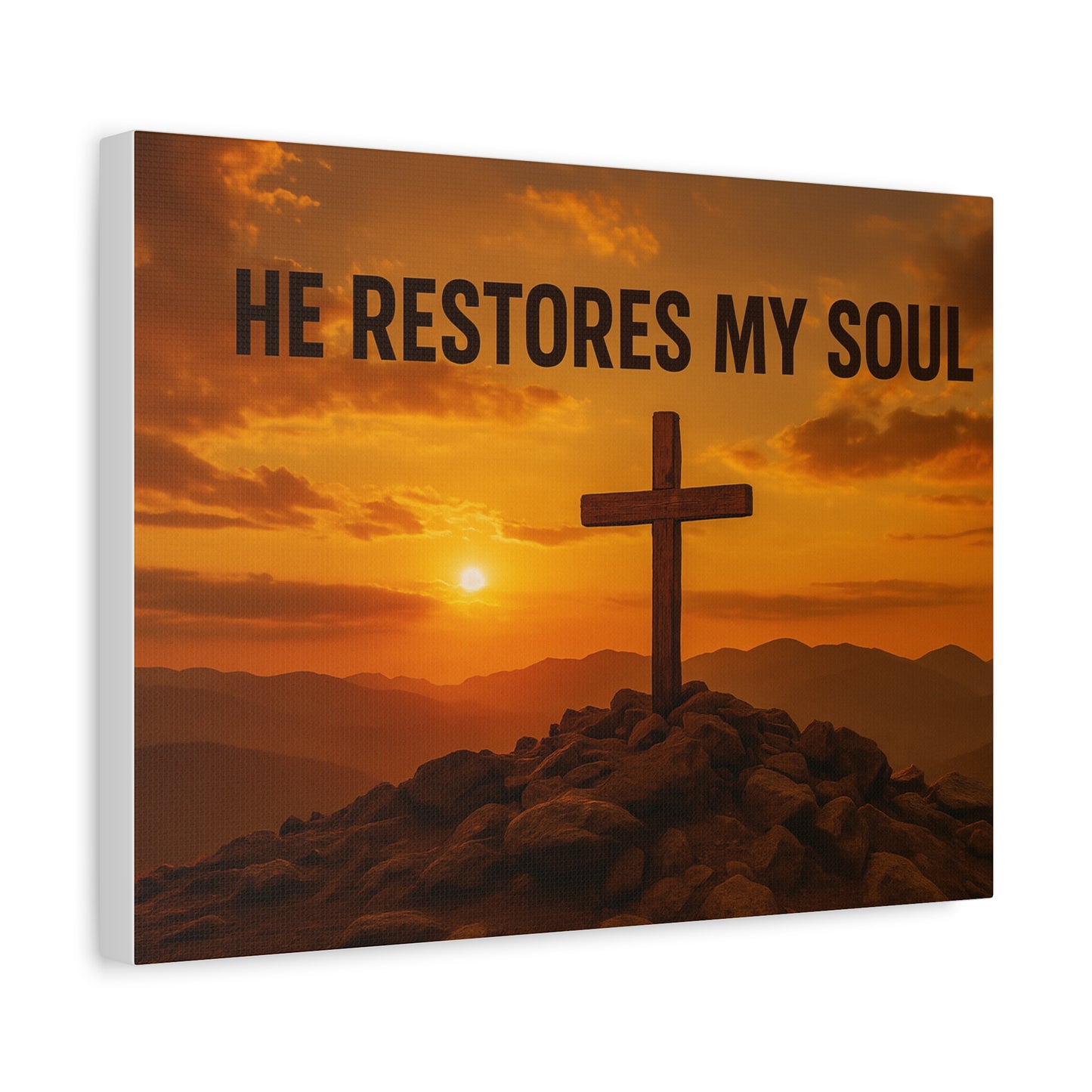 He Restores My Soul Canvas Wall Art