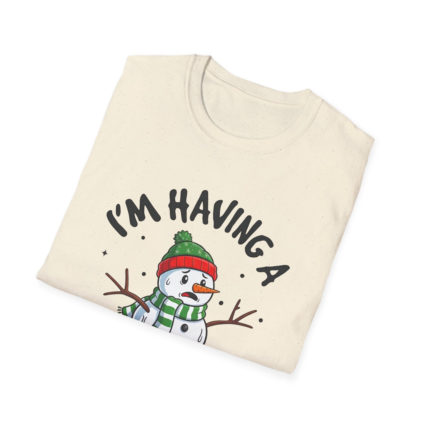 Funny Holiday Snowman T-Shirt - "I'm Having a Meltdown"