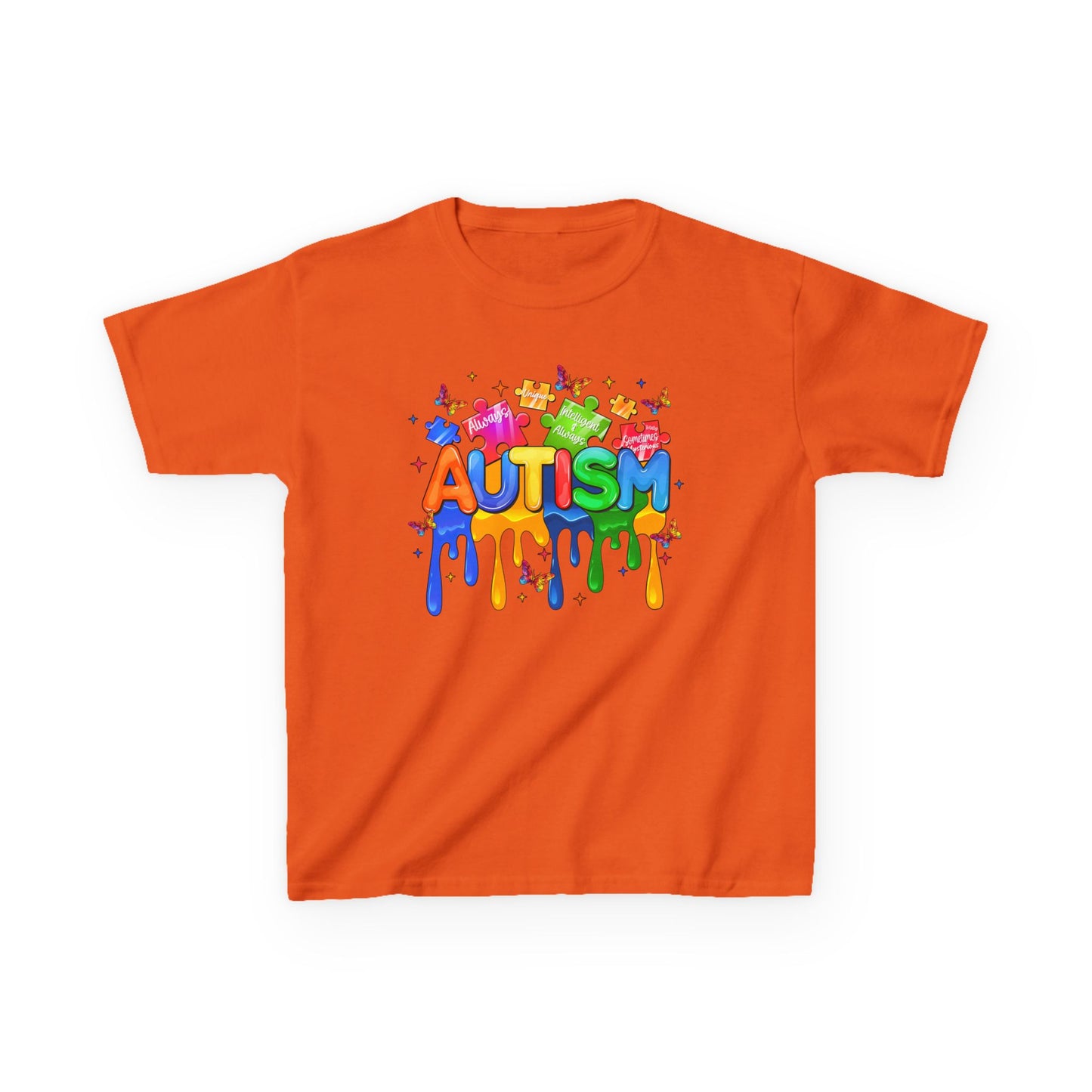 Colorful Autism Awareness Kids Tee, Autism Support T-Shirt, Kids Educational Apparel, Fun Children's Gifts, Family Awareness Shirt