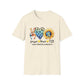 Down Syndrome Awareness T-Shirt, Unisex Graphic Tee, Peace Love T21 Casual Wear, Gift for Awareness Month, Sunshine Heart Design