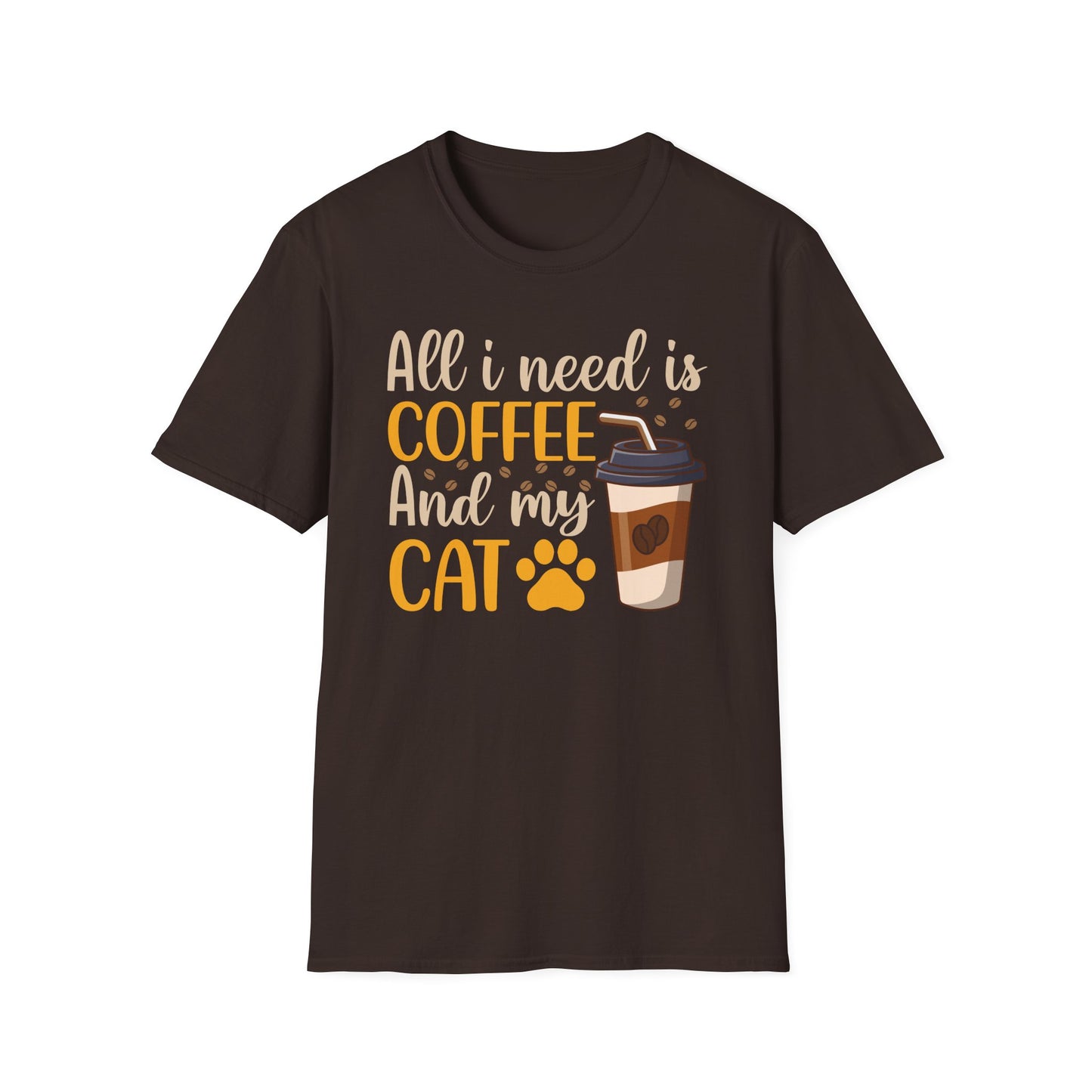 Coffee & Cat Lovers Unisex Softstyle T-Shirt