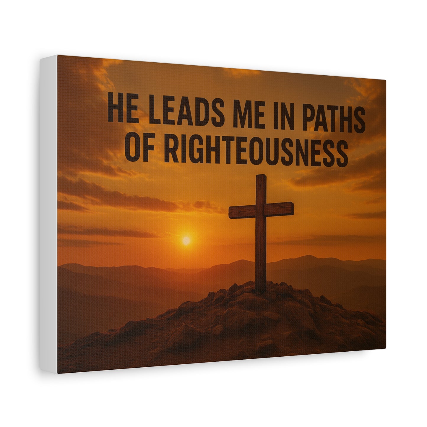 He Leads Me in Paths of Righteousness Canvas Wall Art