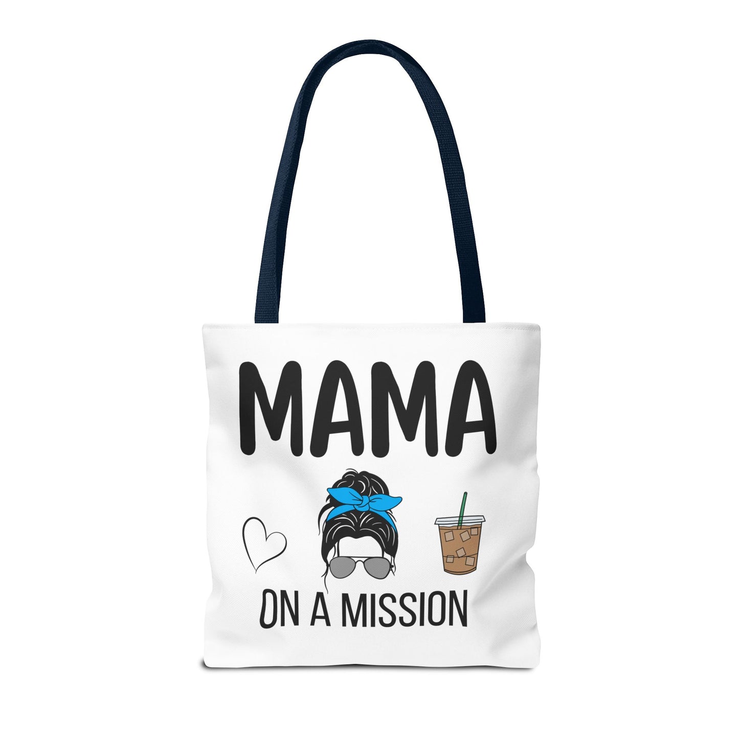 Mama On A Mission Tote Bag – Cute Coffee Mom Graphic Tote