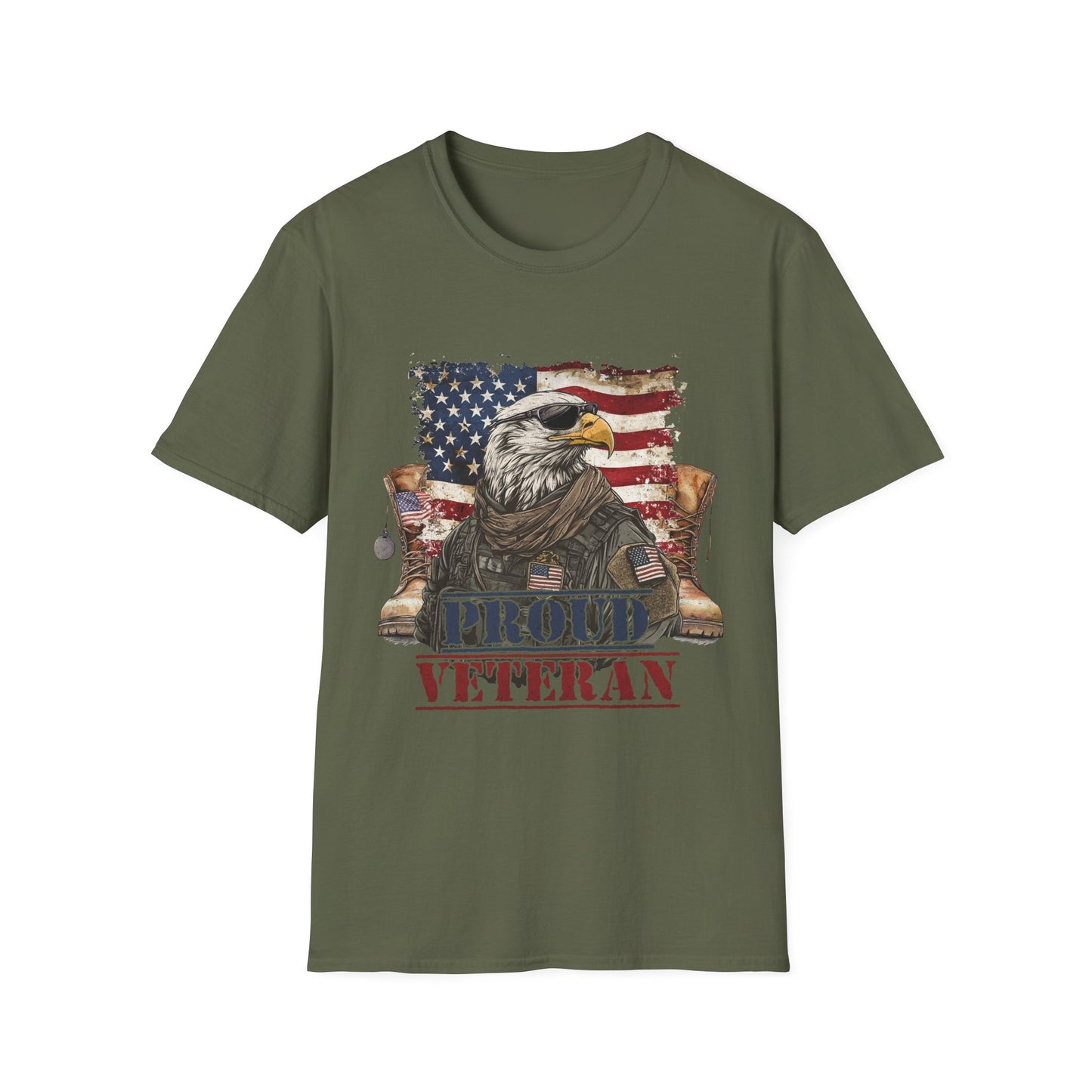 Proud Veteran Unisex T-Shirt | Patriotic Tee for Veterans, Comfortable Casual Wear, Military Appreciation Gift, Independence Day Apparel