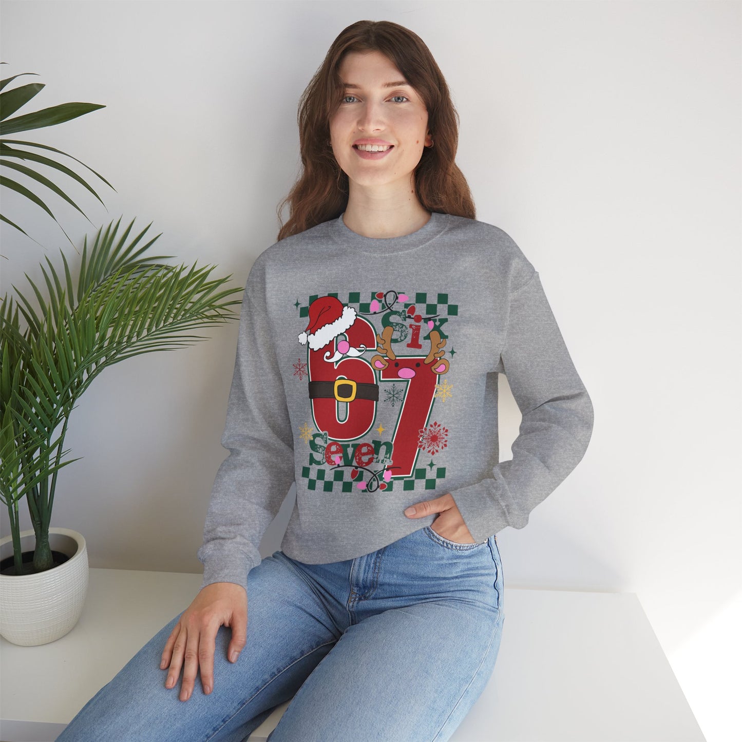 Festive Santa Crewneck Sweatshirt - Holiday Cheer